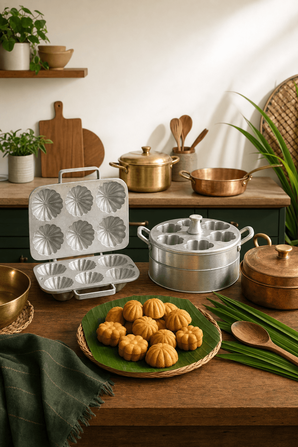 Susunan peralatan dapur tradisi dan kuih FERVORASA